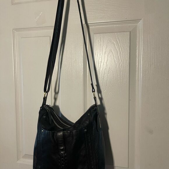 Great American Leather work black medium shoulder/crossbody bag brass hardwares - Picture 4 of 14